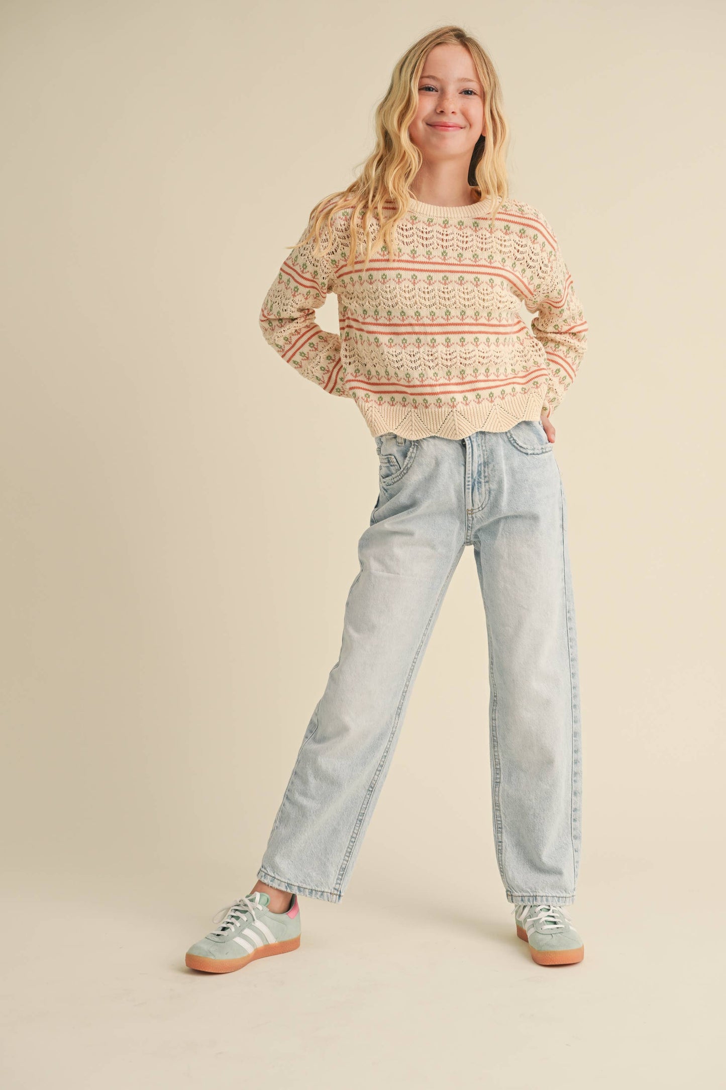 POINTELLE KNITWEAR PULL OVER