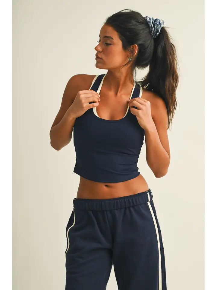 Double layered racerback tank top