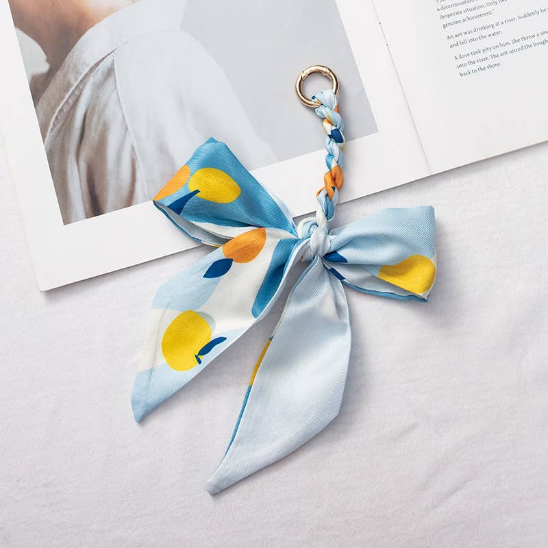 Bow scarf bag charm