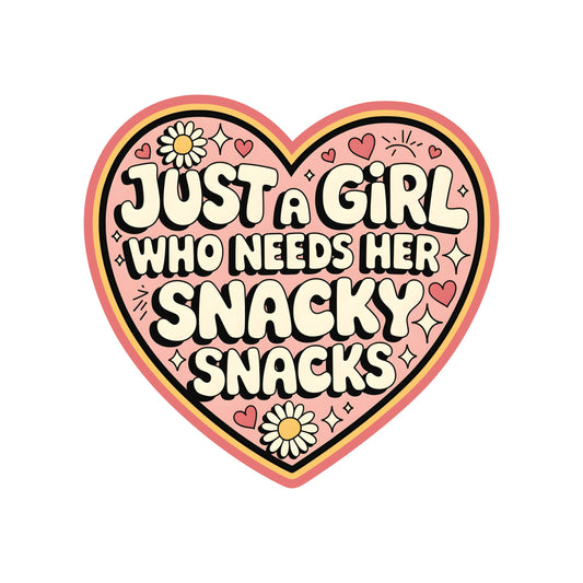 Girl Snack Self Care Funny Cute High Quality Vinyl Sticker