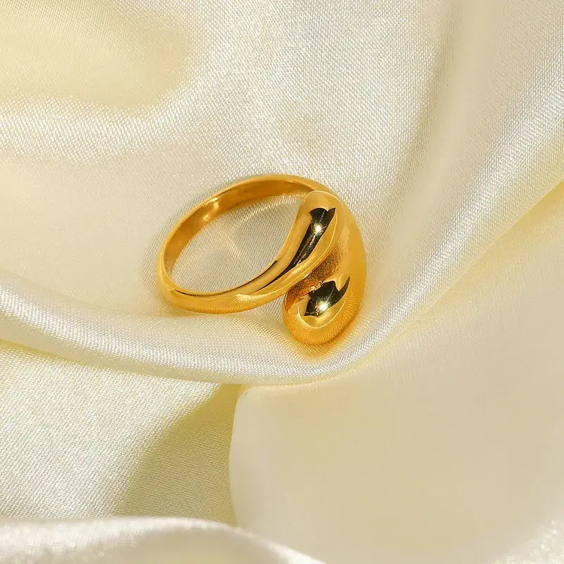 Gold Plated Stainless Steel Wrap Ring