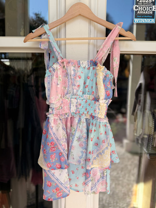 Multi Floral Printed Romper