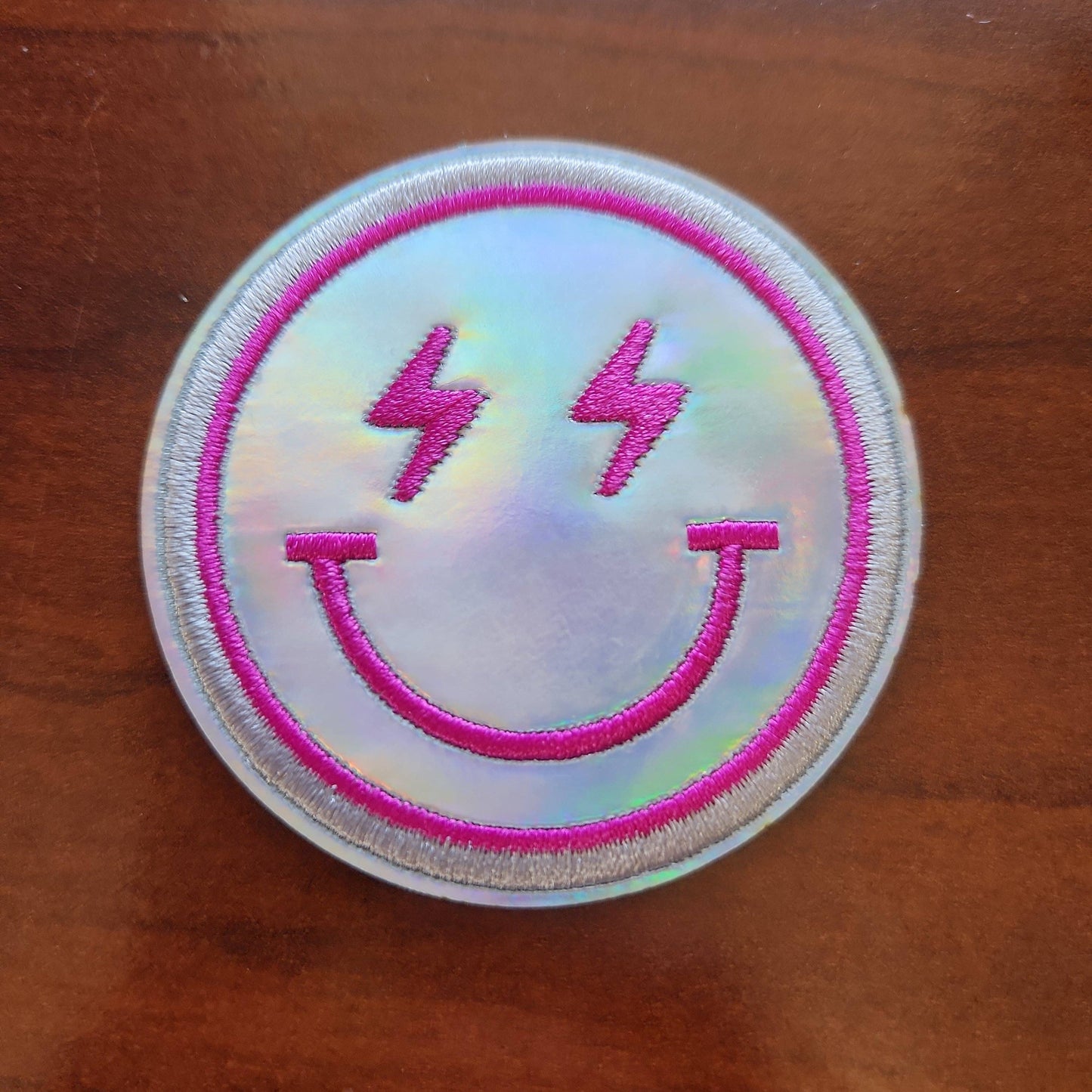 Holographic Smile Iron-On PATCH