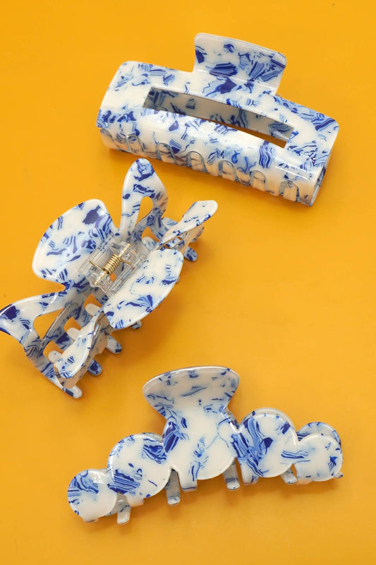 VINTAGE TOILE HAIR CLIPS