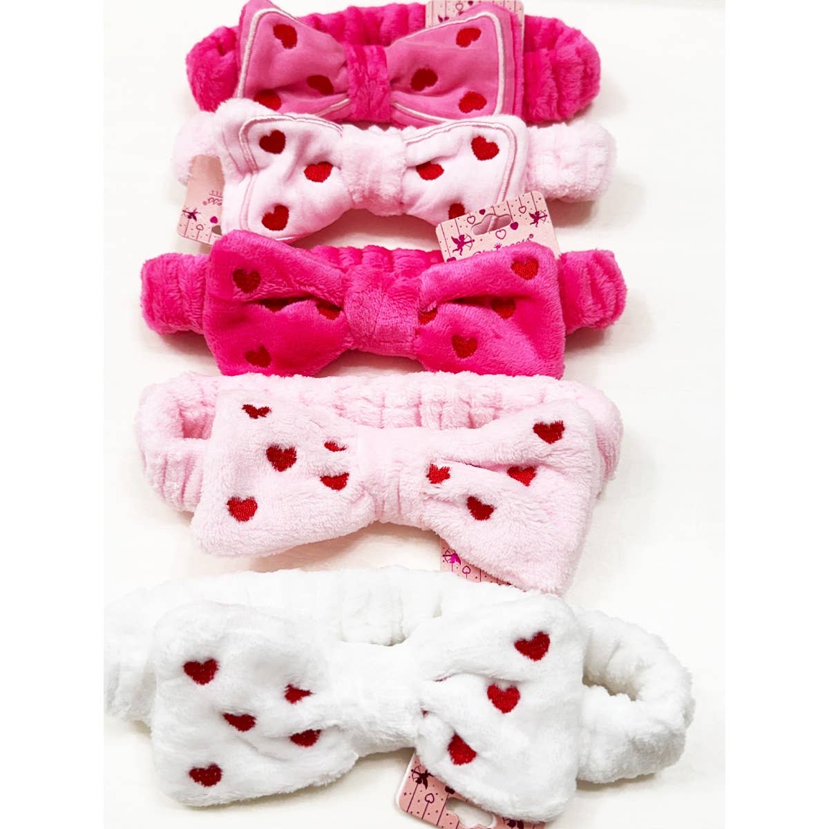 Heart Embroidered Shower Headband