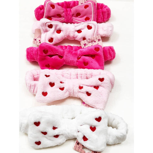 Heart Embroidered Shower Headband