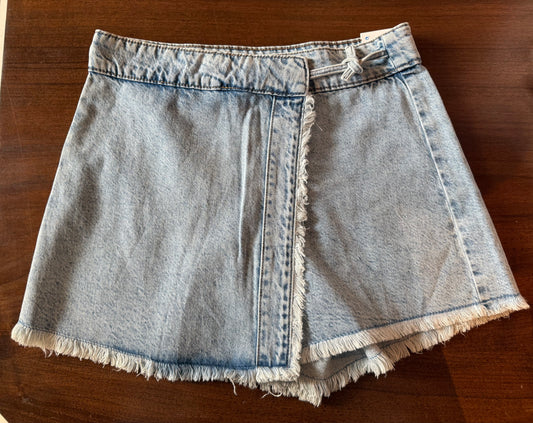 Denim Wrap Skort