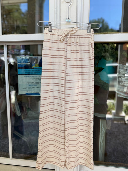Stripe Wide Leg Kinit Pants