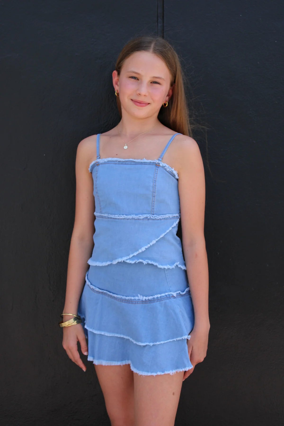 Frayed Denim Tank Top