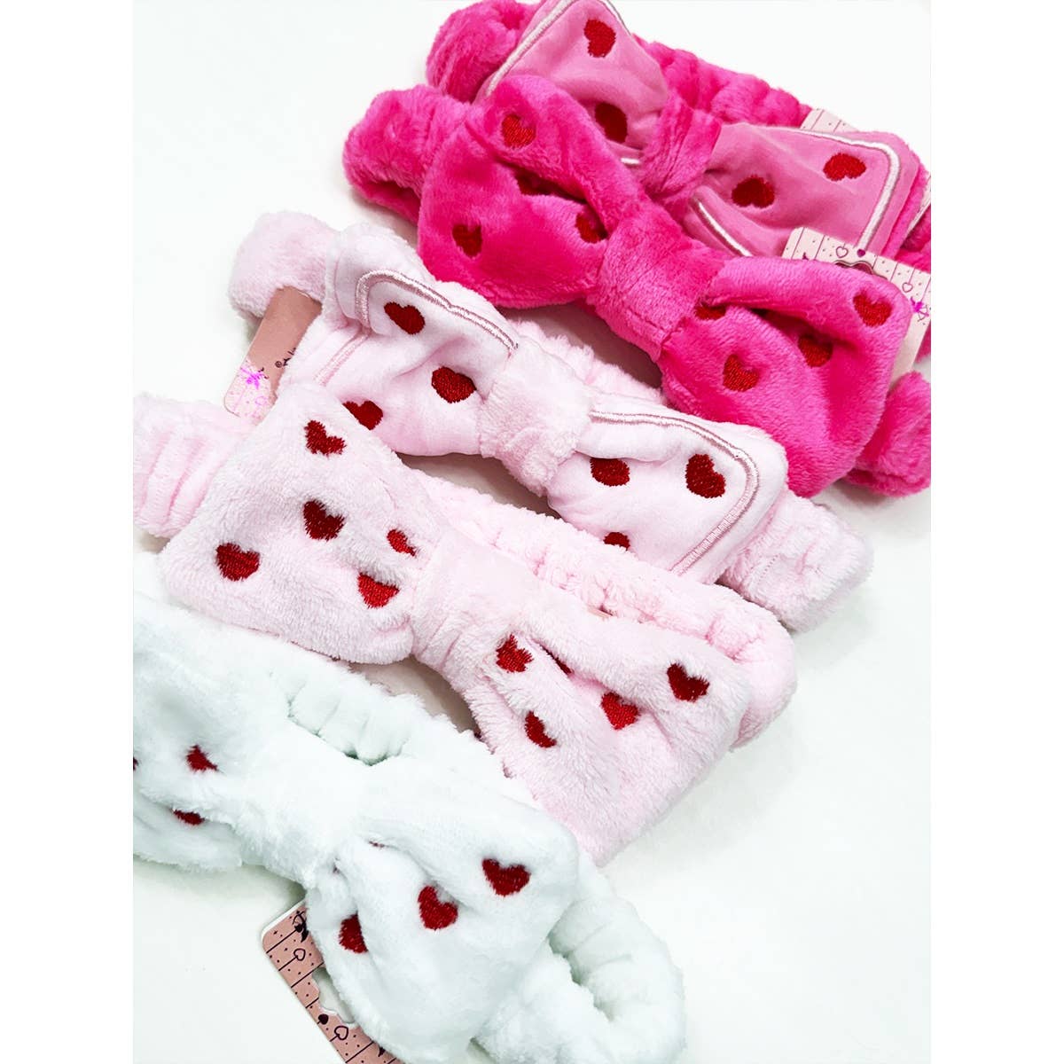 Heart Embroidered Shower Headband