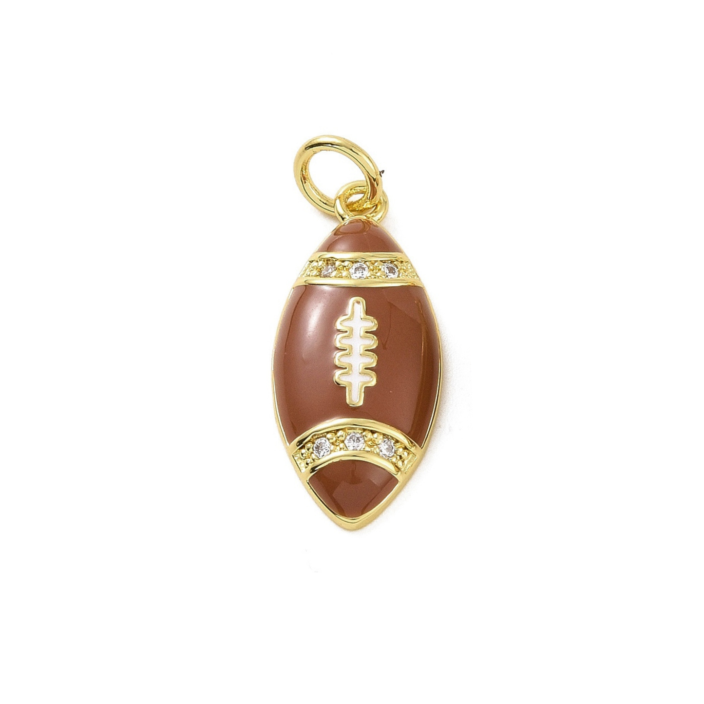 * Gold Football Rugby Charm