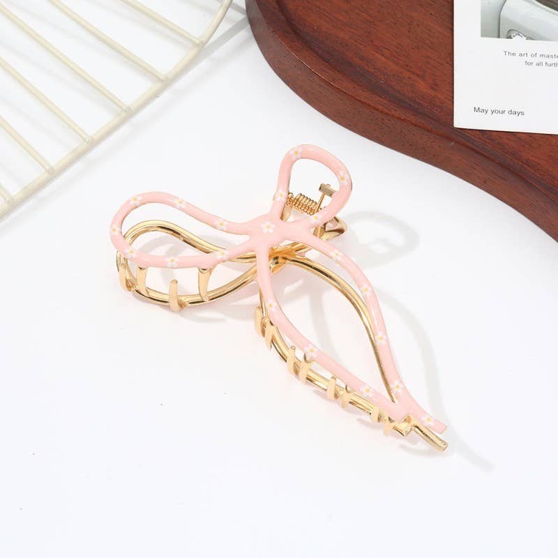 Floral Coquette Hair Claw Clips