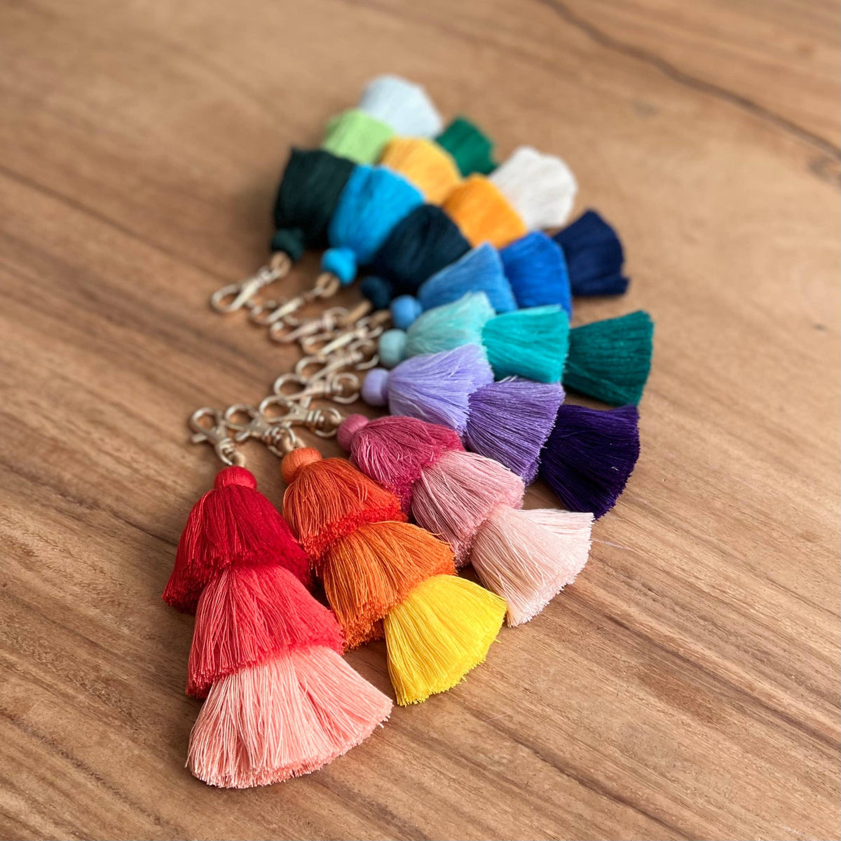 3 Tiered Large Ombre Tassel with Clasp