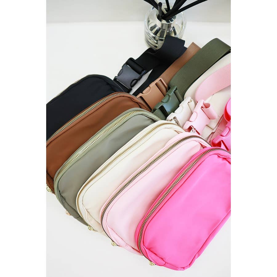 Solid Color Crossbody Fanny Pack Belt Bag