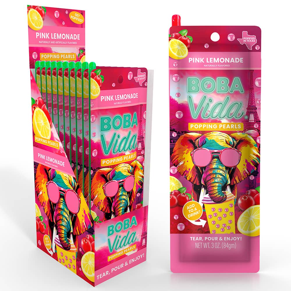 BobaVida Popping Boba - Pink Lemonade