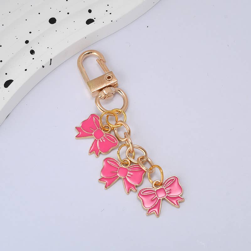 Three Mini Bow Keychain