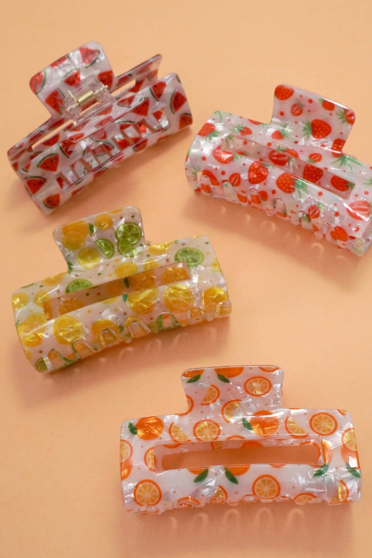 FRUIT HAIR CLAW CLIPS