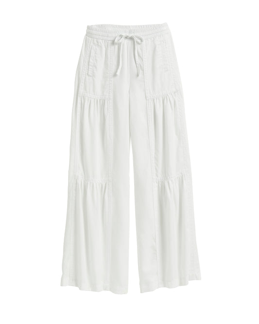 DRAWSTRING TIERED WIDE LEG PULL ON