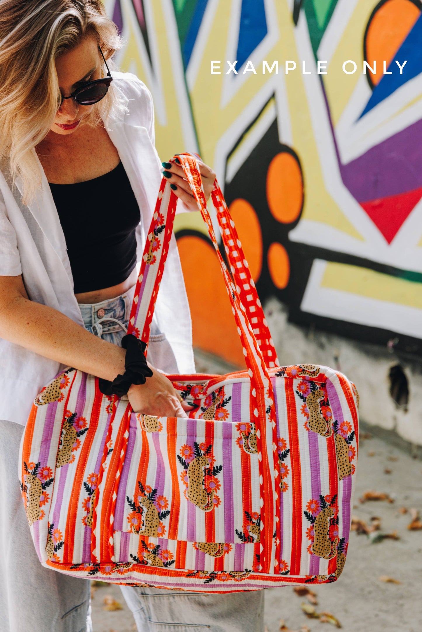 Bandana Quilted Weekender Bag Patchwork