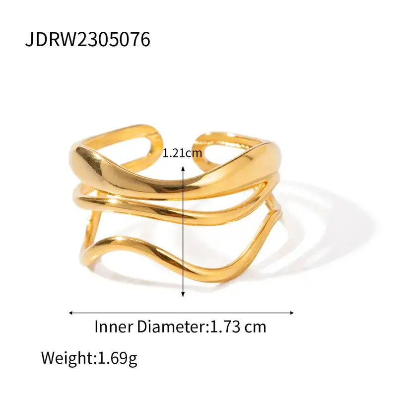 18K Gold Plated Stainless Steel Minimalist Ring