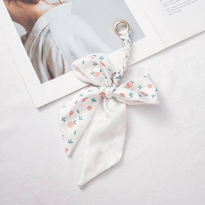 Bow scarf bag charm