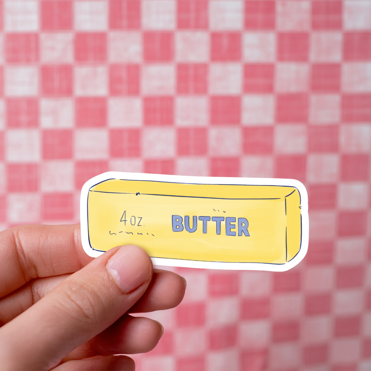 Butter Squishy Sticker, Cute Food Squishy Toy Vinyl Decal