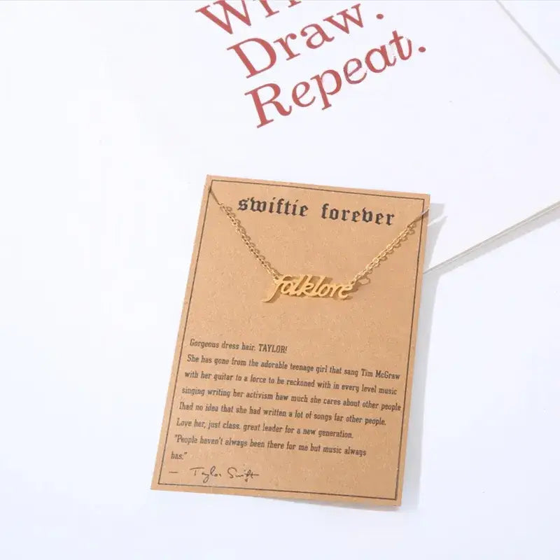 Taylor Swift Swiftie Pendant Necklace by Eras Necklace