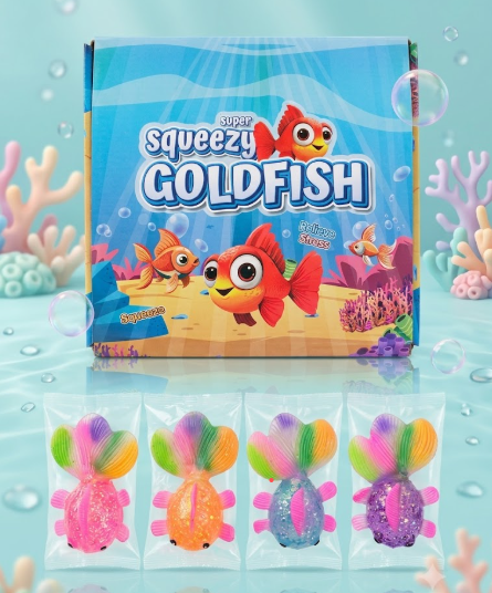 Glitter Goldfish Squishy