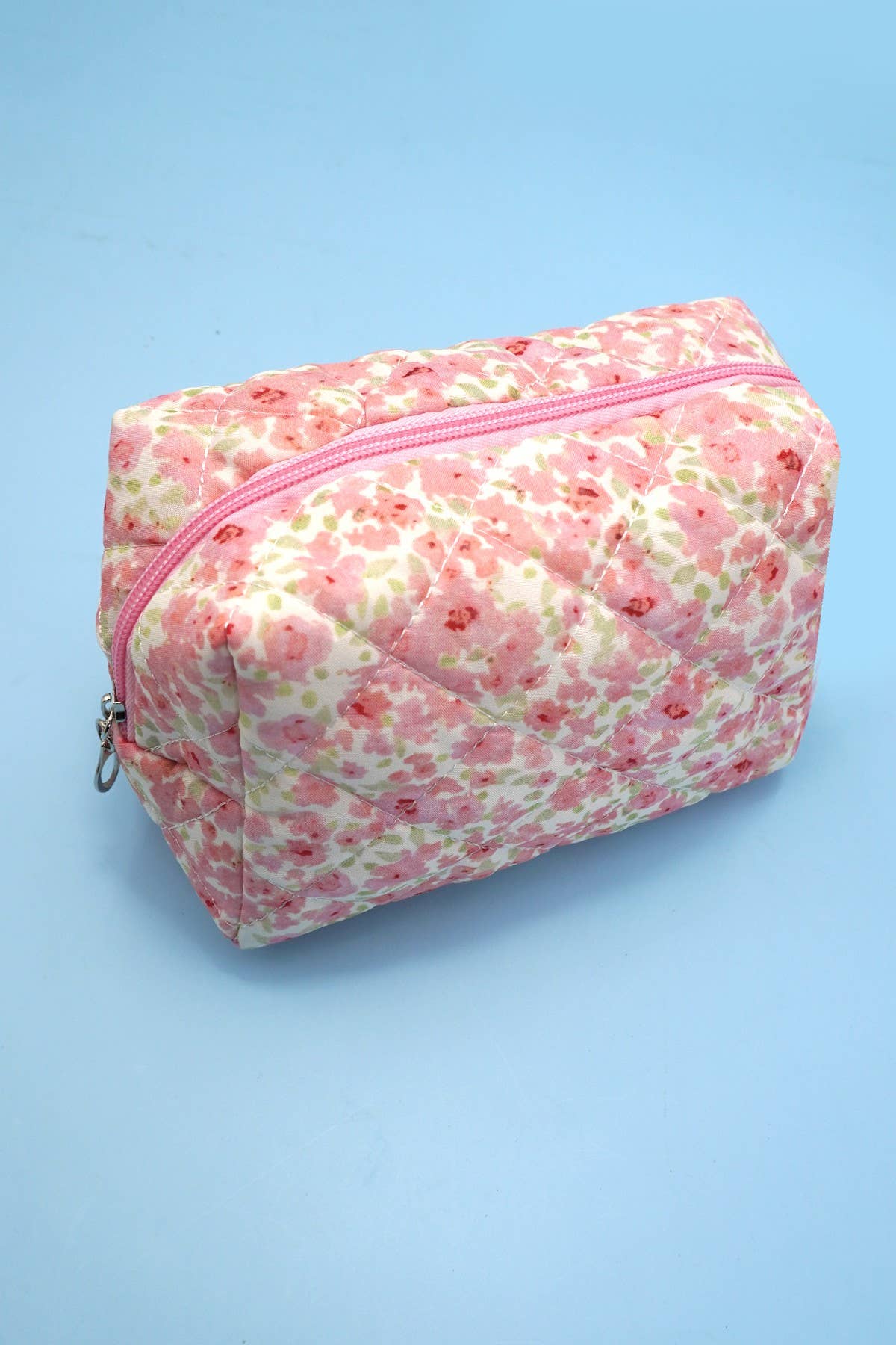FLORAL TOILE PATTERN COSMETIC BAG