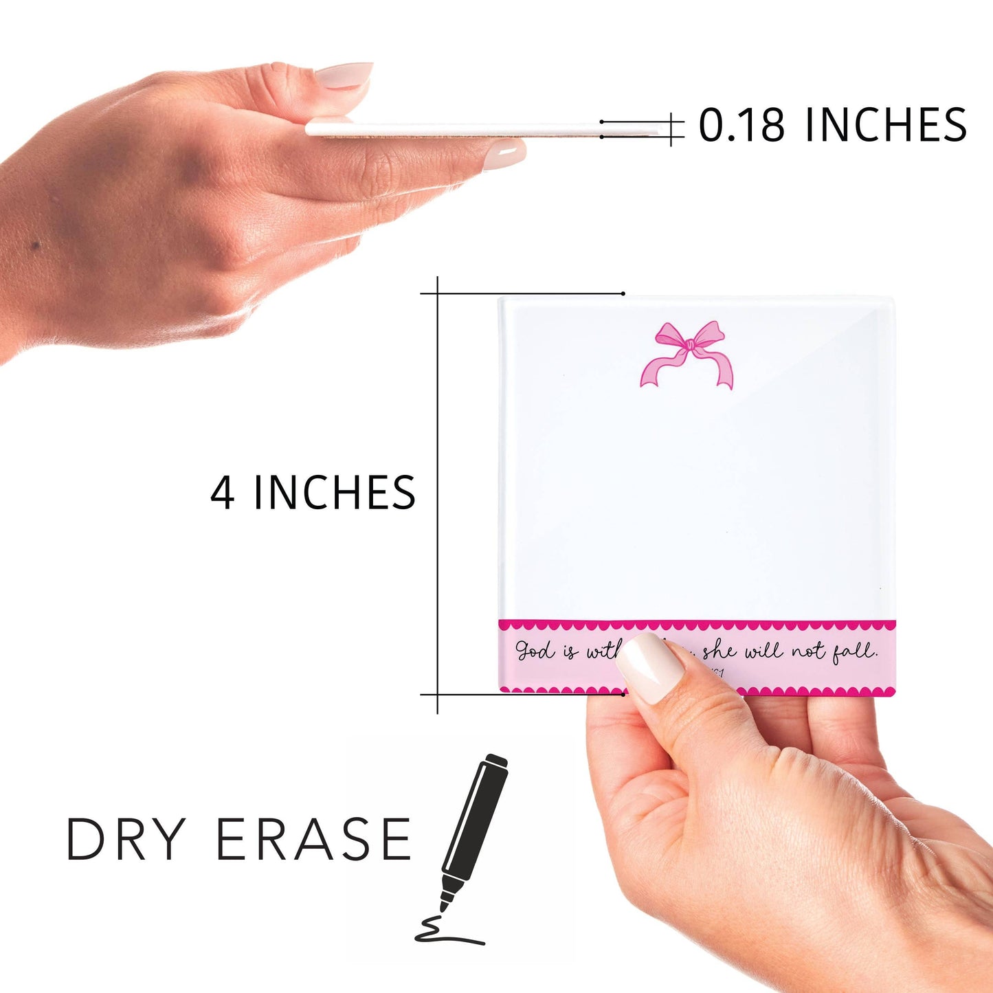 Pink Bows Dry Erase Notes