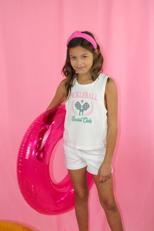 Pickleball social club embroidery tank top