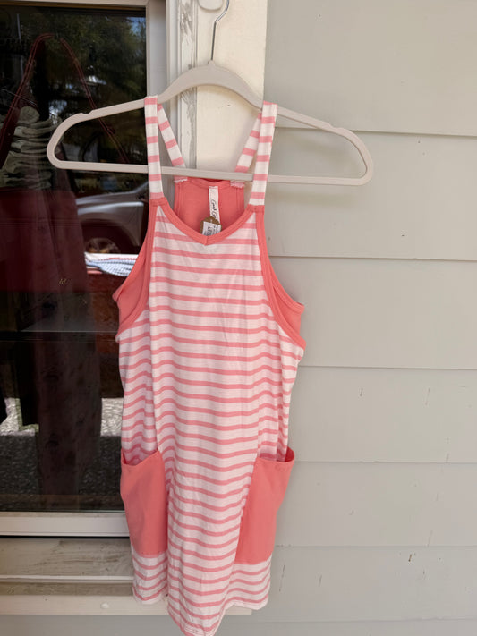 Striped Mini Dress Romper