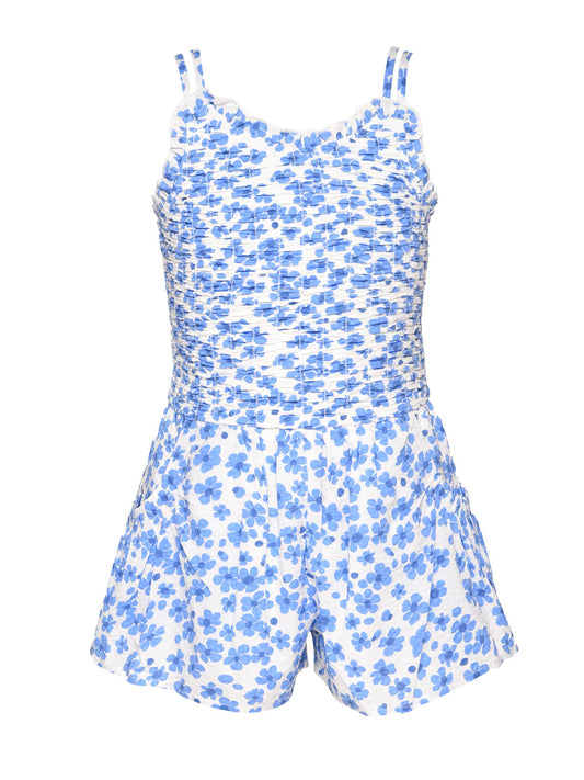 PRINTED ROMPER 
AND BACK ZIPPER