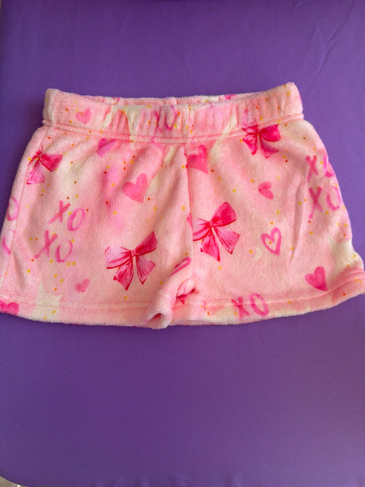 Plush Bows Print Shorts