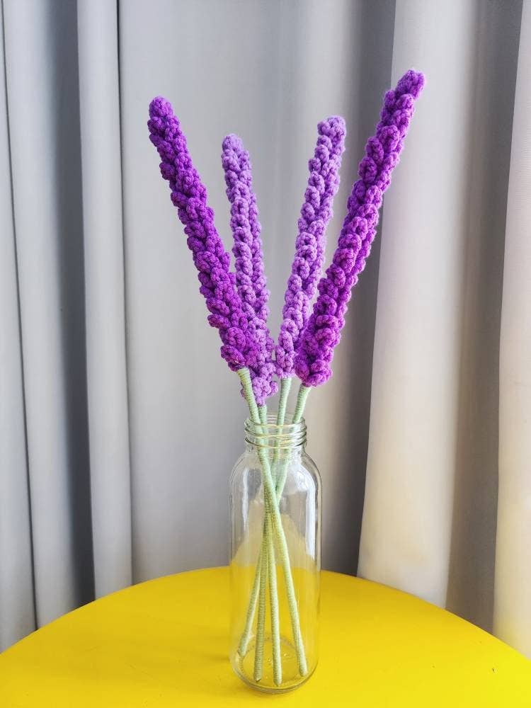 Crochet Lavender Branch