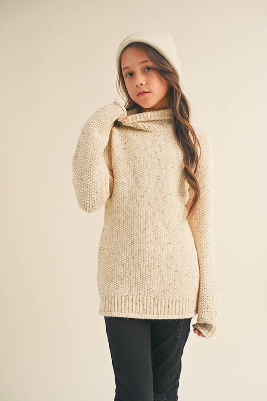 LONG LINED TURTLE NECK SWEATER K15829 (7-12 S-XL)