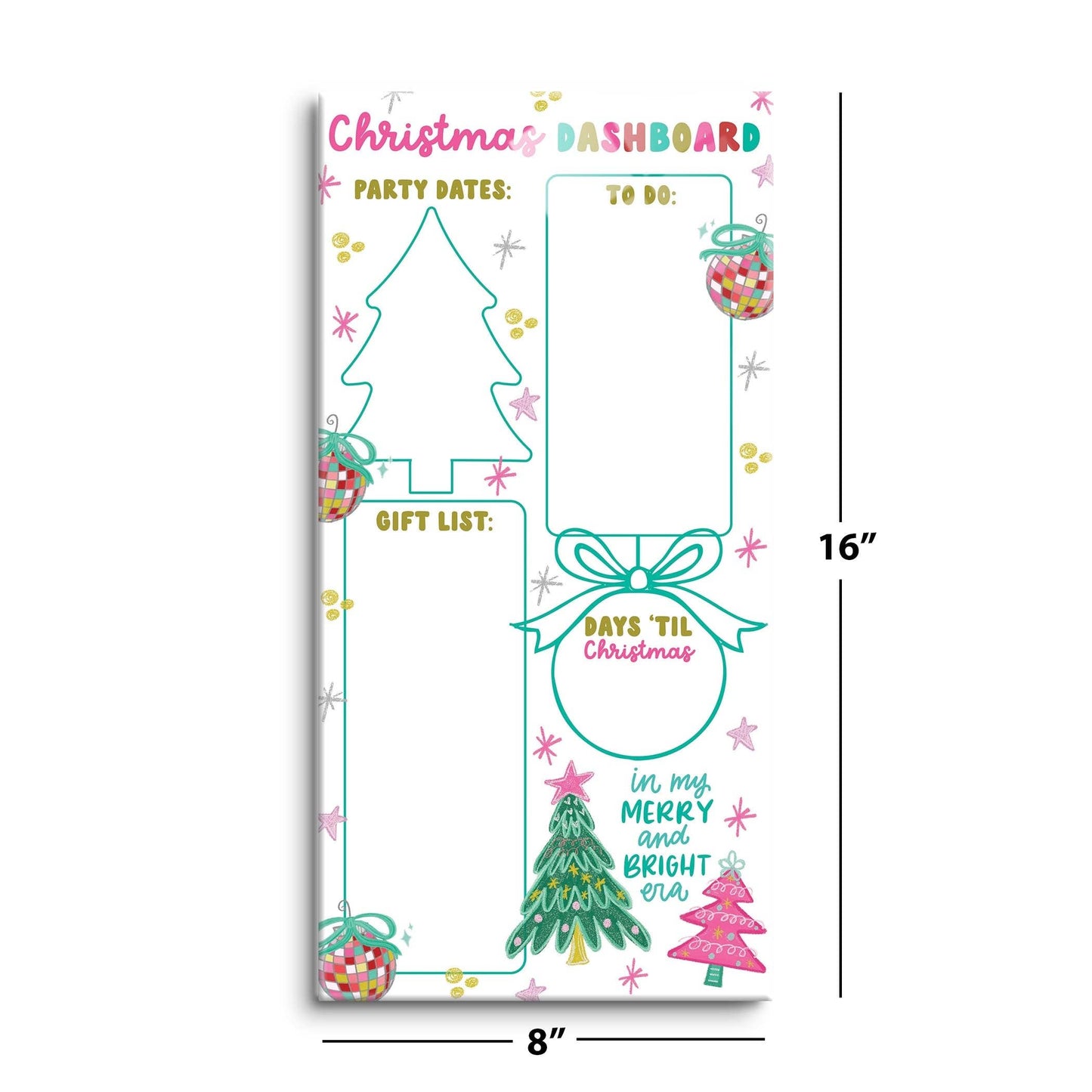 Christmas Glass Dry Erase