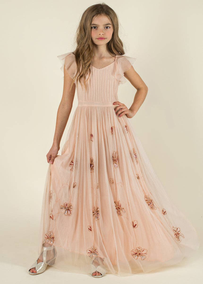 Kid's Kristine Dress in Blush