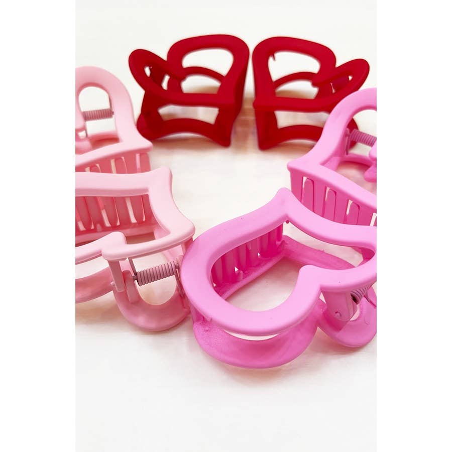 2 pcs Heart Claw Clip