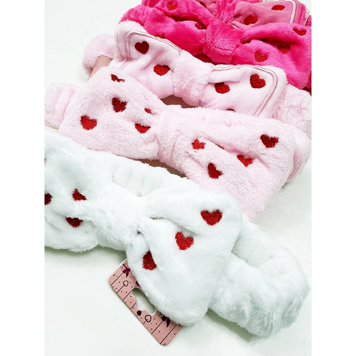 Heart Embroidered Shower Headband