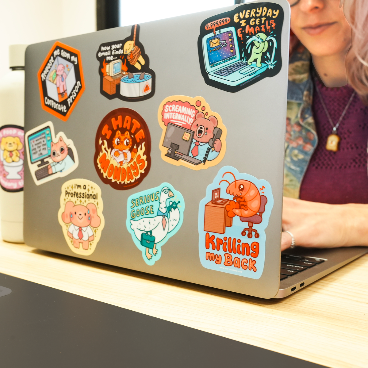 Serious Goose | Silly | Office Job | Funny | Vinyl Sticker