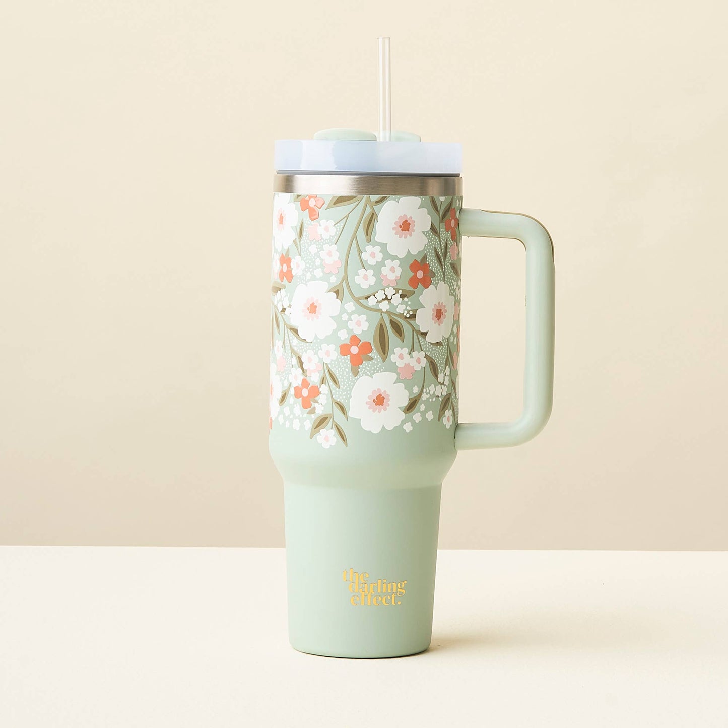 40 oz Take Me Everywhere Tumbler-Floral Haven Sage