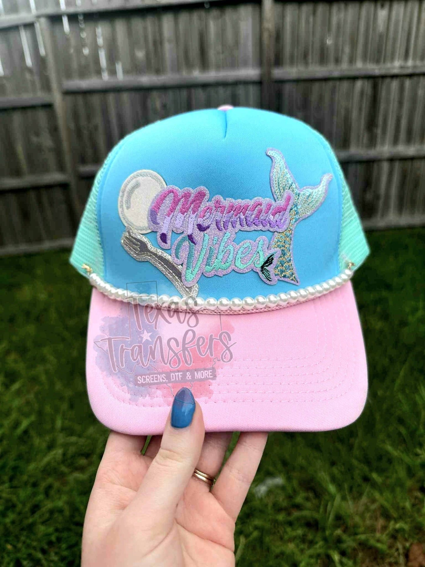 Mermaid Vibes Glitter Iron-On PATCH