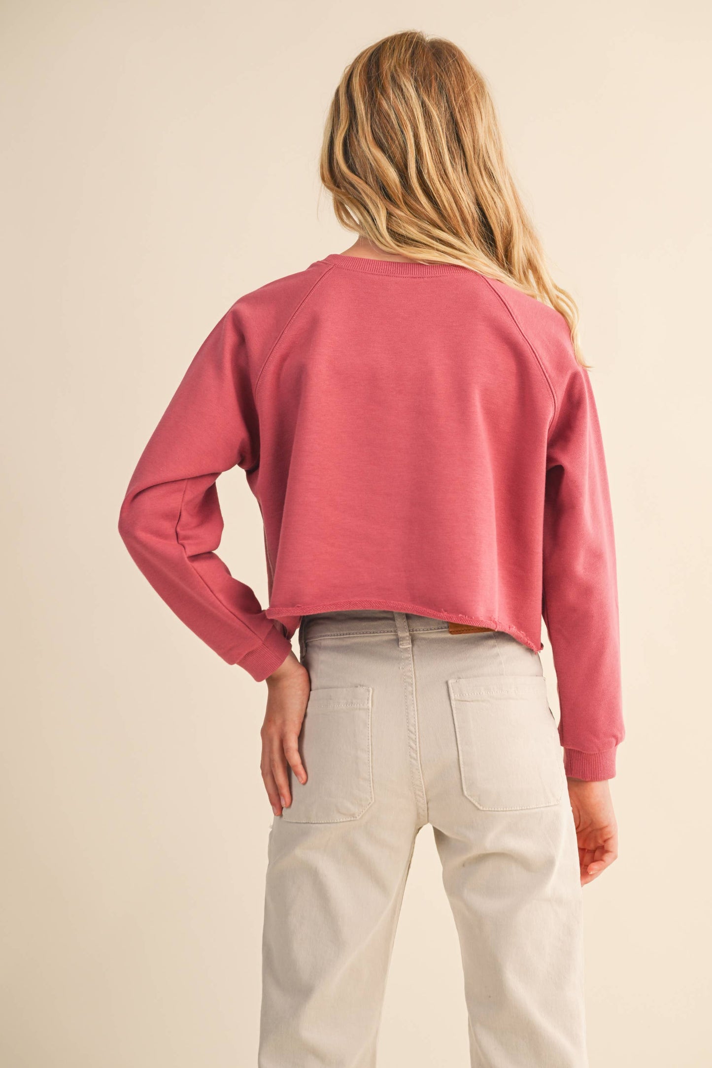PARIS CROPPED RAGLAN SWEATSHIRT