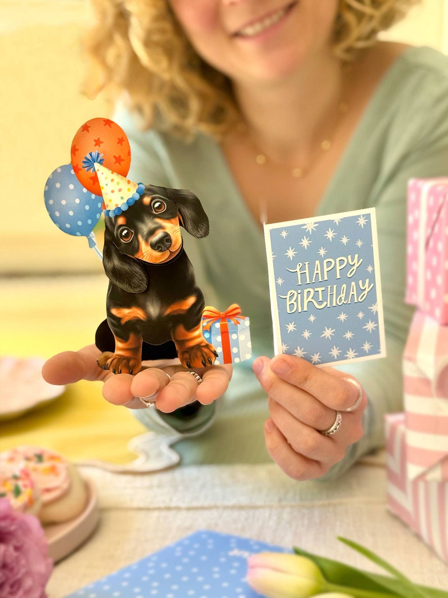 Mini Birthday Puppy Pop-Up Greeting Card