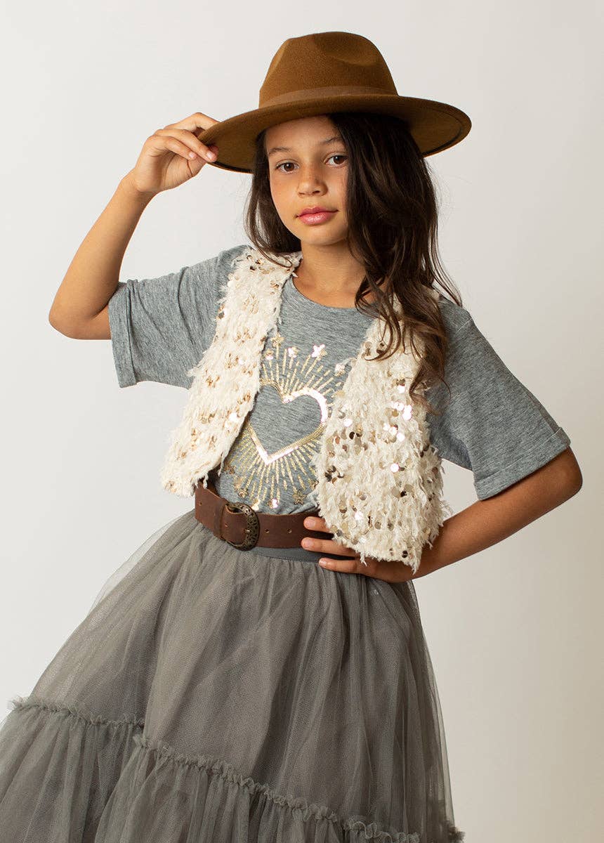 Kid's Meike Vest in Cream