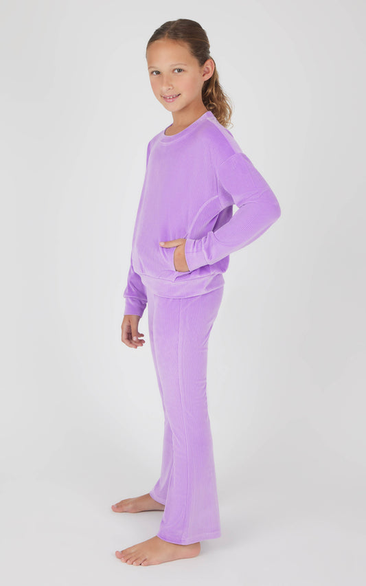 Girls Rib Velour Set