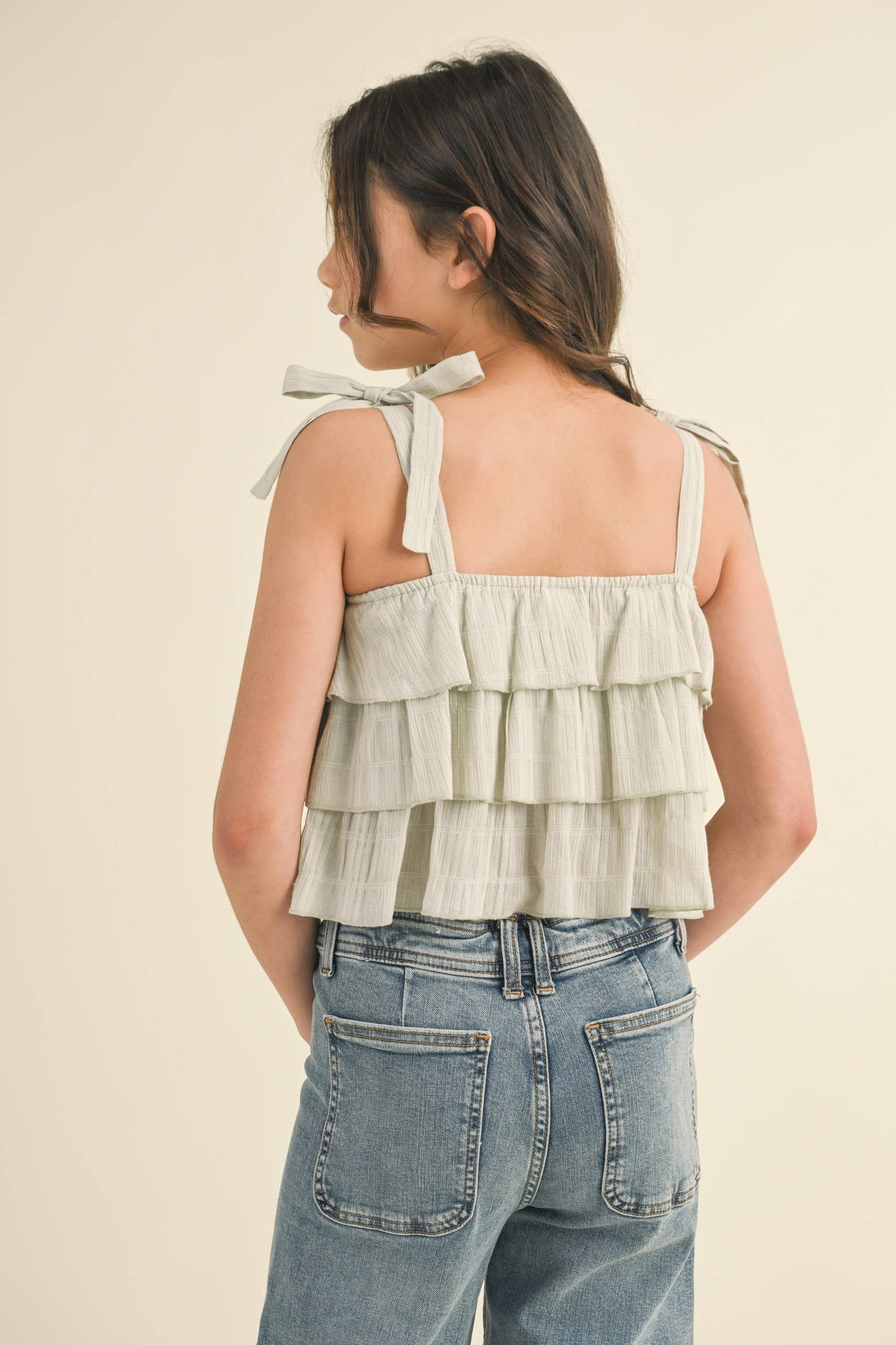 SLEEVELESS TIERED TOP