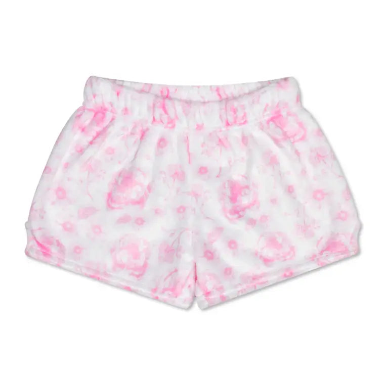 Pretty Pink Toile Plush Shorts