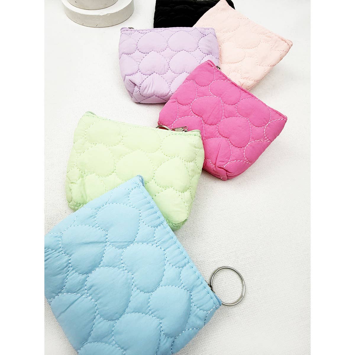 Heart Embossed Coin Purse